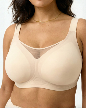 Everyday Compression Bra — Plus-Size Shaping Top in chocolate — Cygnuss