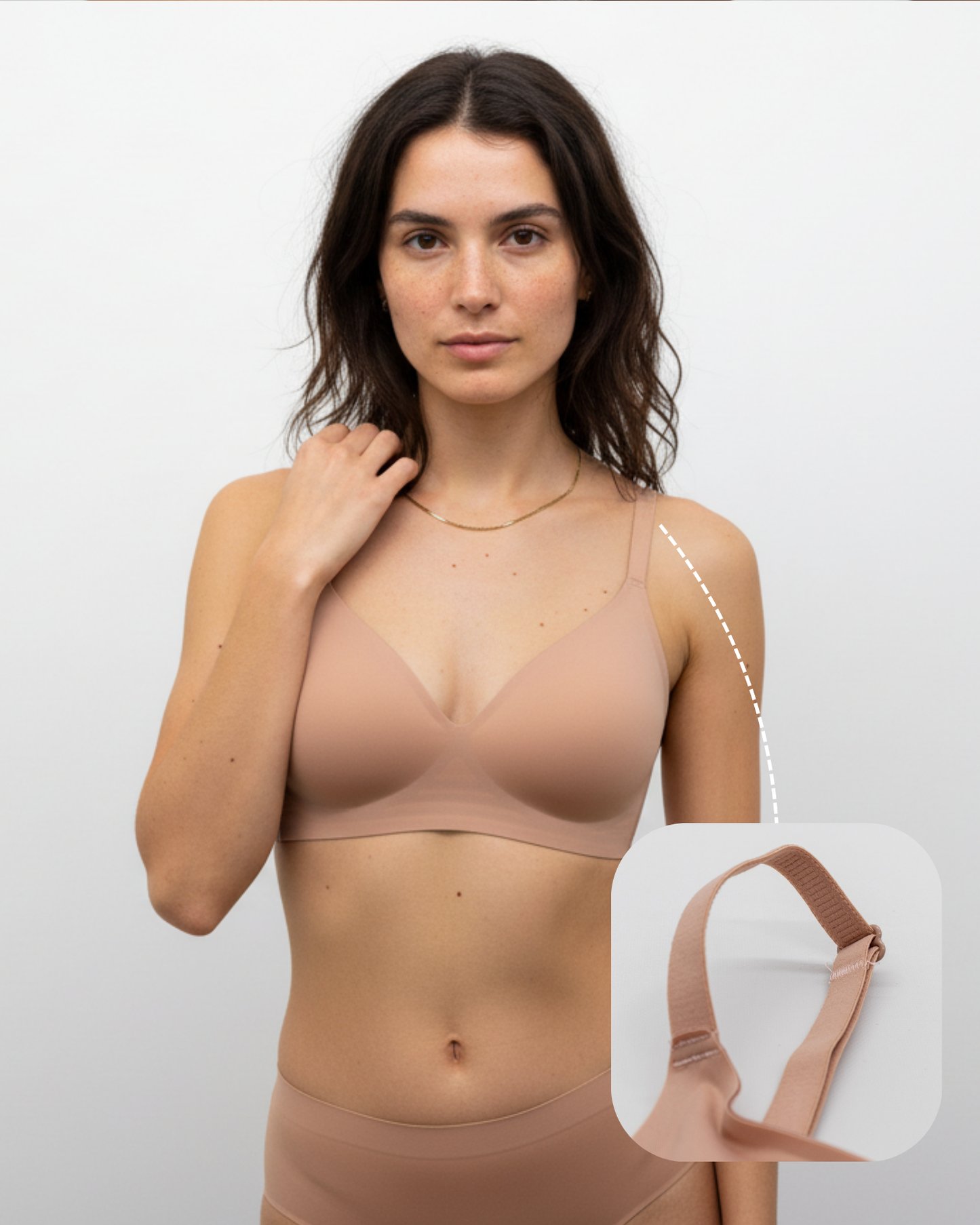 Premium Comfort Bra — Thin Straps & Soft Support — Cygnuss