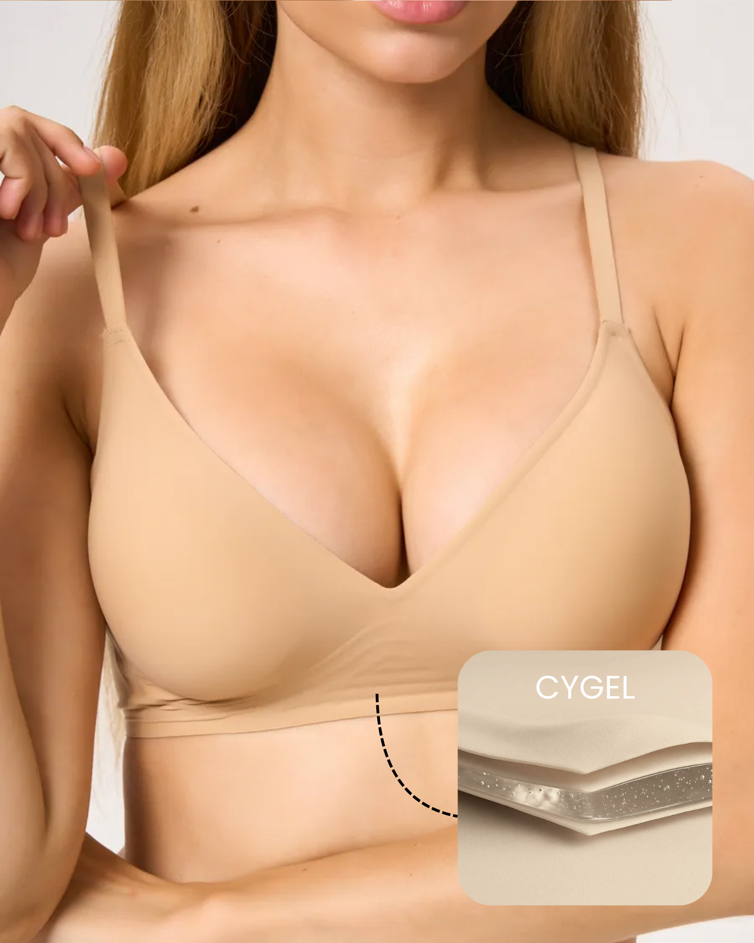 Premium Comfort Bra — Thin Straps & Soft Support — Cygnuss