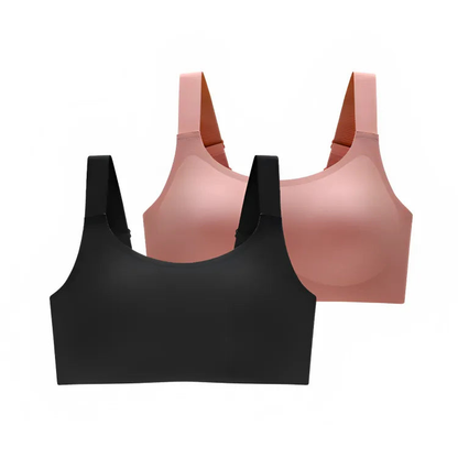 Cygnuss premium full-coverage wire-free comfort bra - 1 Green + 1 Beige