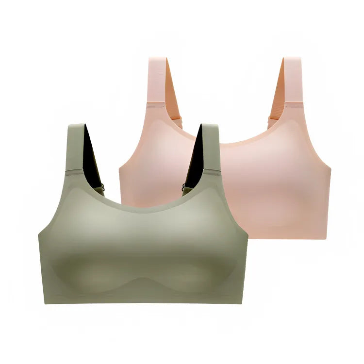 Cygnuss premium full-coverage wire-free comfort bra - 1 Beige + 1 Black