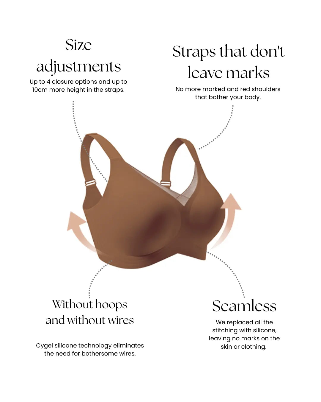 Soutien-gorge sans armatures Elegance Grande Taille - Confort sophistiqué