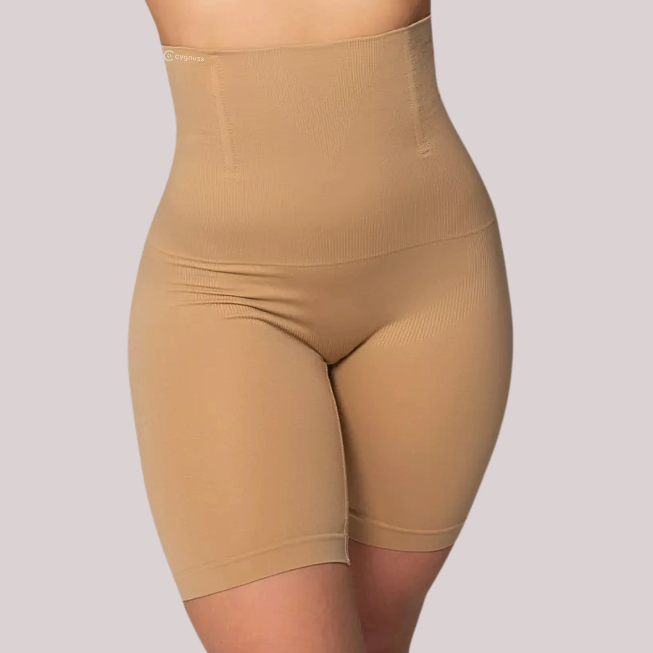 Shaping Shorts — Silicone Boning Support in Black — Cygnuss
