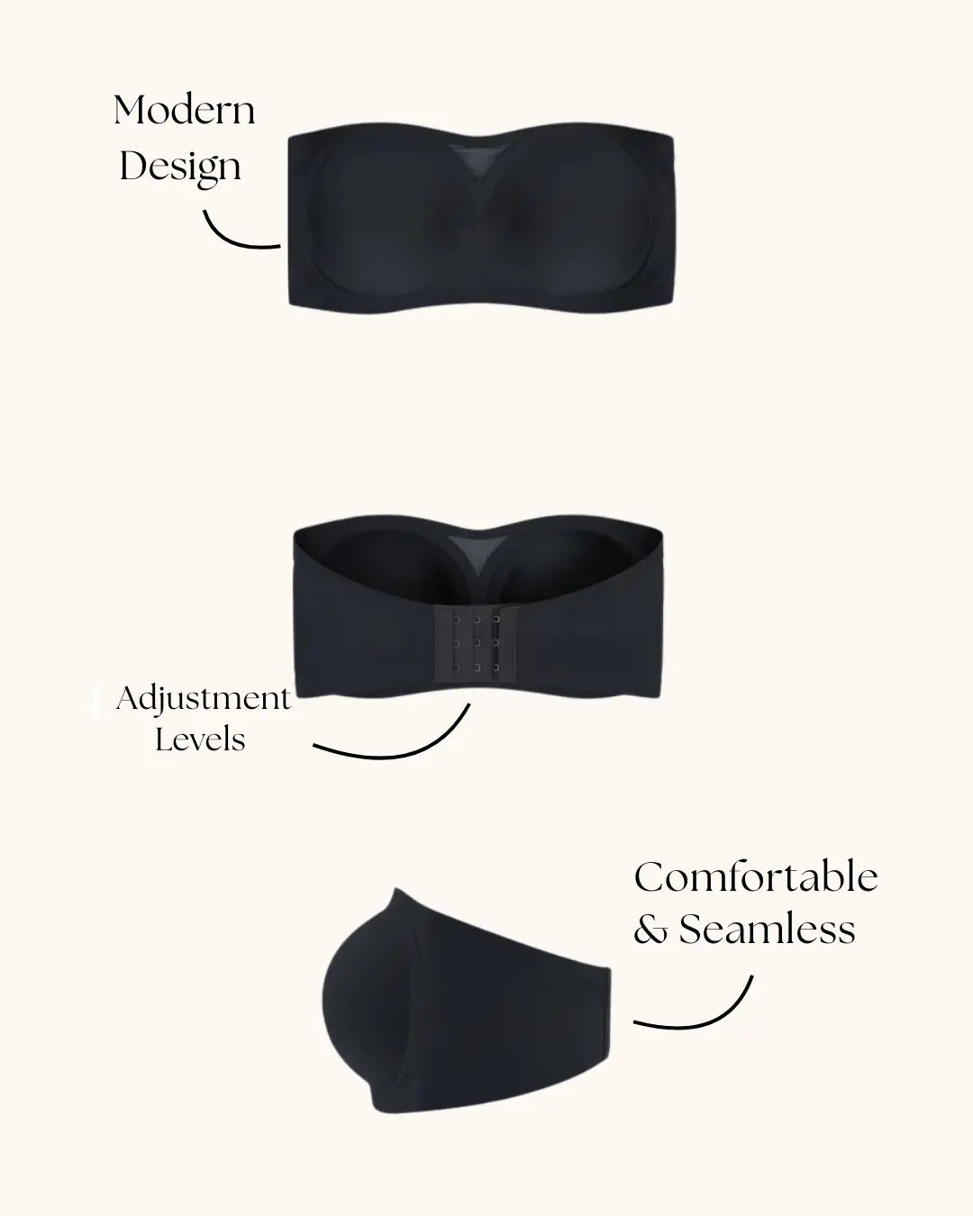 Sensation Strapless Bra — Removable Cups