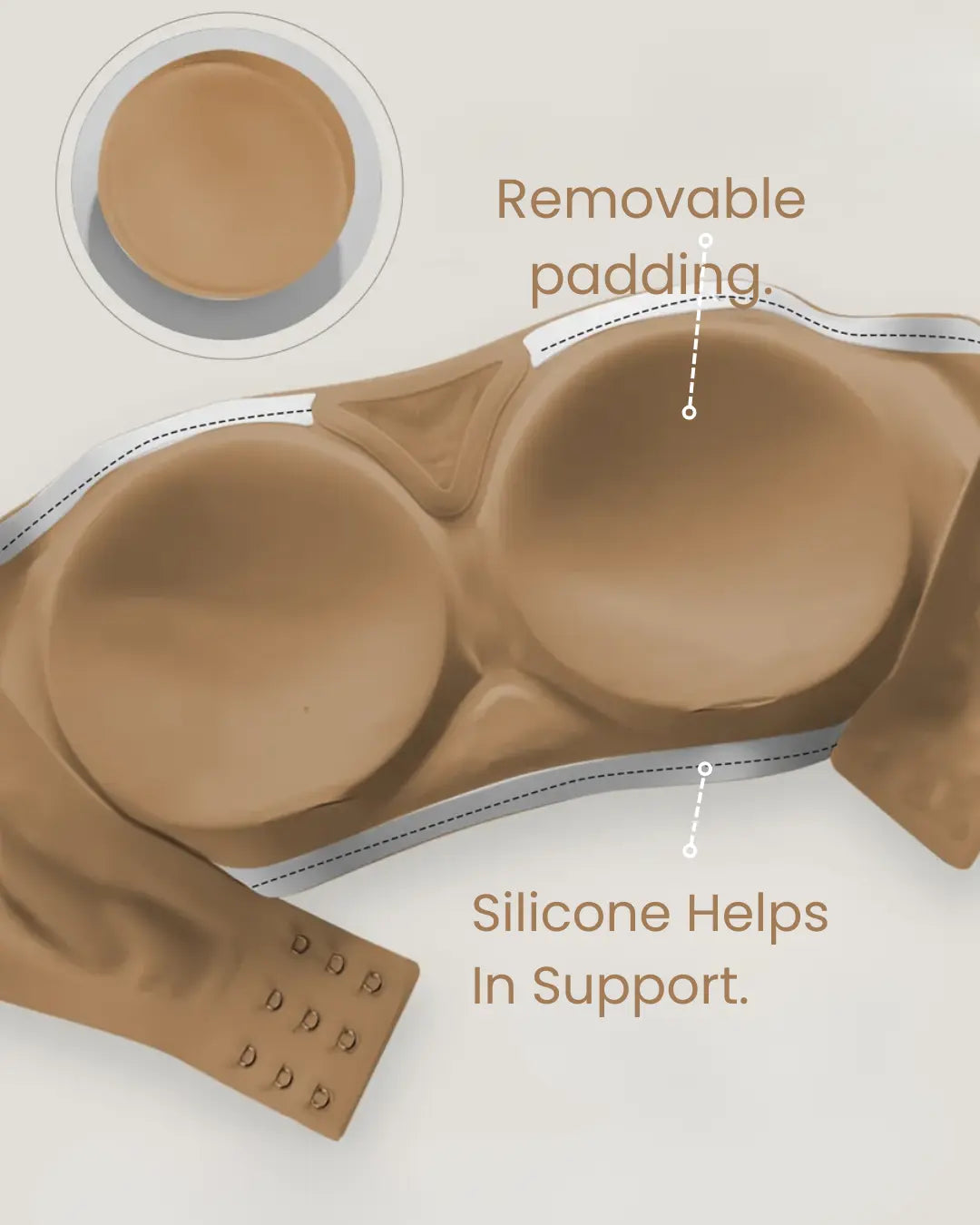 Sensation Strapless Bra — Removable Cups