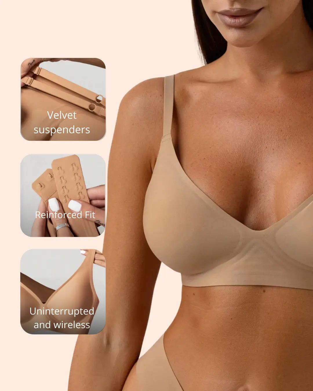 Premium Comfort Bra — Thin Straps & Soft Support