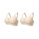 Charmy wirefree support bra - 2-pack: Beige