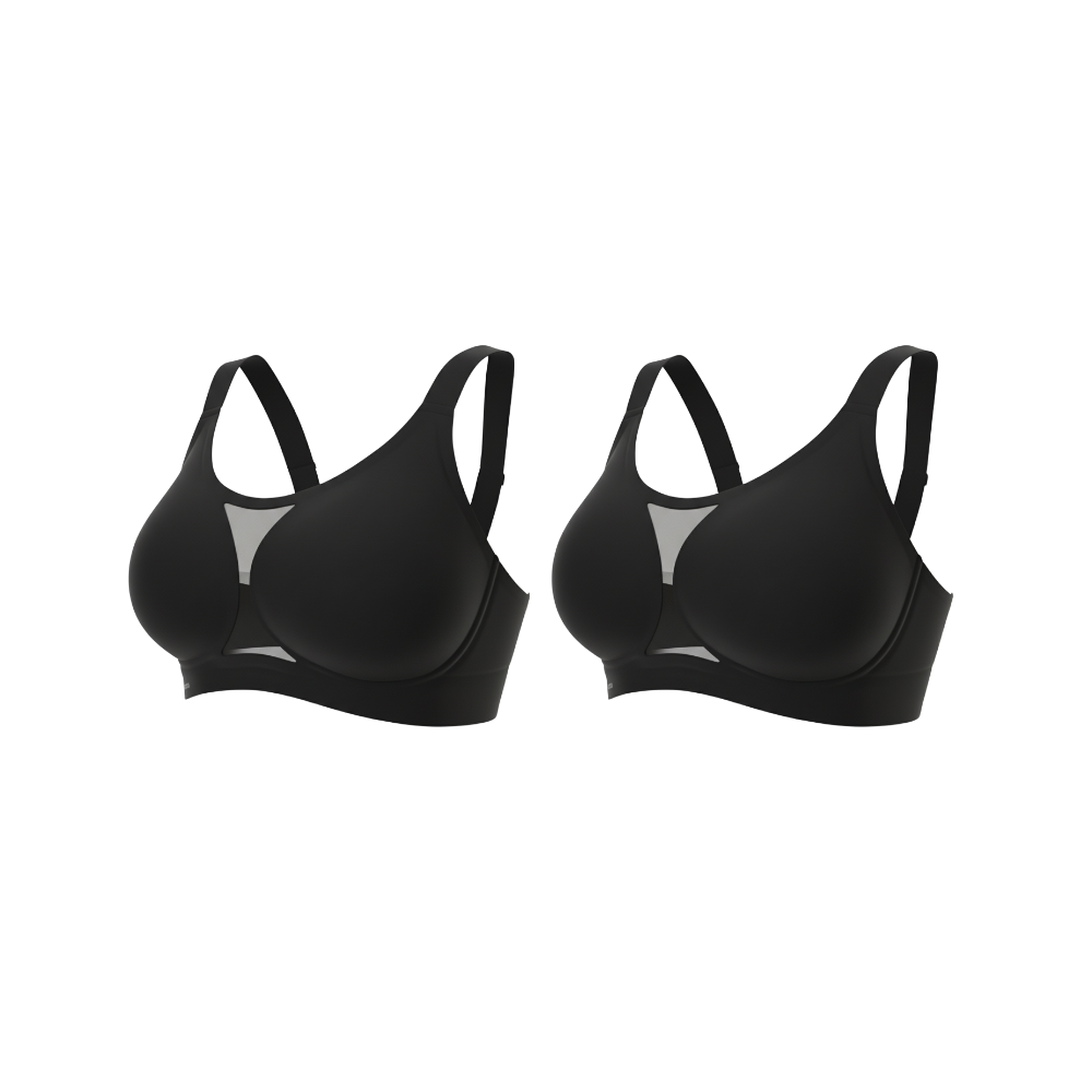Charmy wirefree support bra - 2-pack: Beige