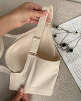 Charmy wirefree support bra - White