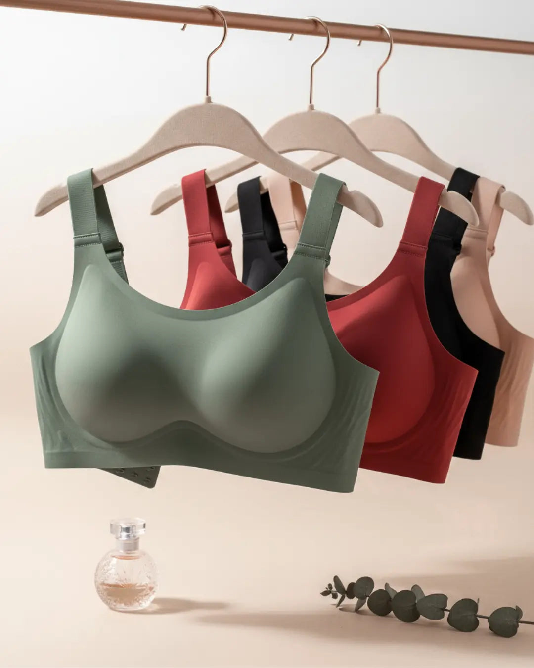 Cygnuss premium full-coverage wire-free comfort bra - Black