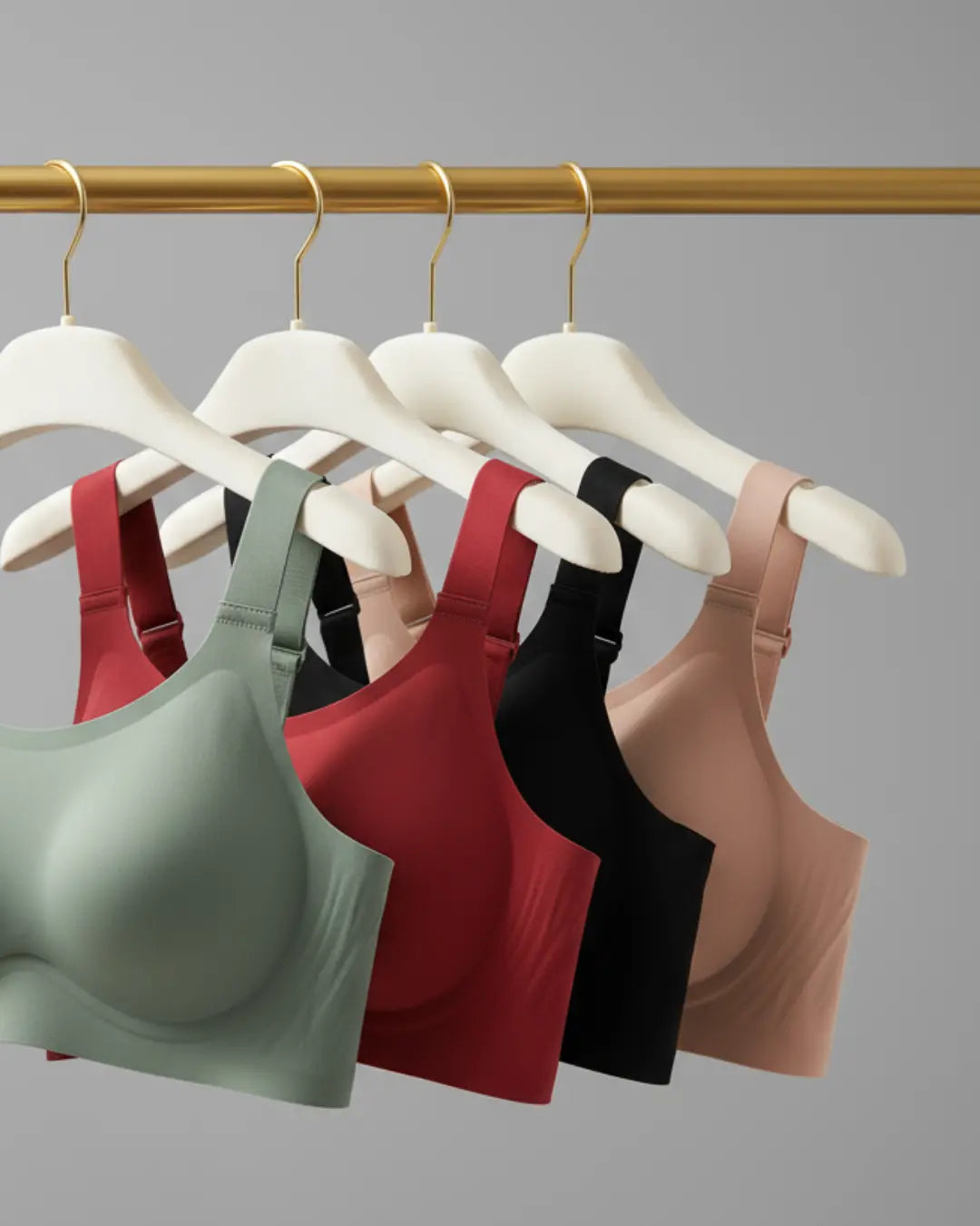 Cygnuss premium full-coverage wire-free comfort bra - Red