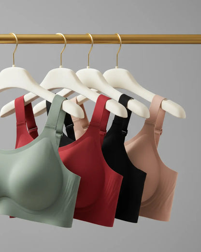 Cygnuss premium full-coverage wire-free comfort bra - Red