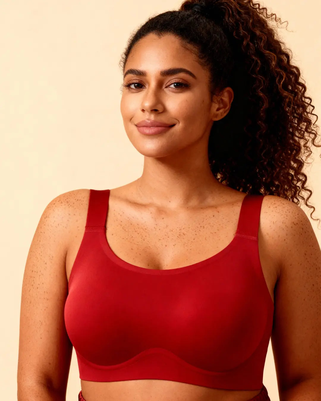 Cygnuss premium full-coverage wire-free comfort bra - Pink