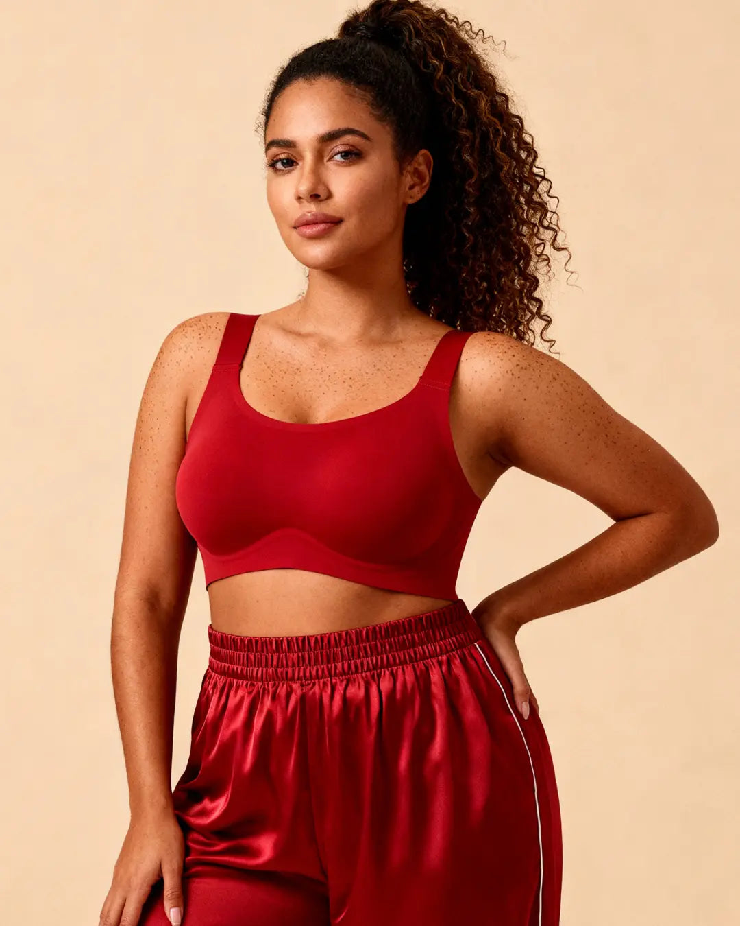 Cygnuss premium full-coverage wire-free comfort bra - Pink